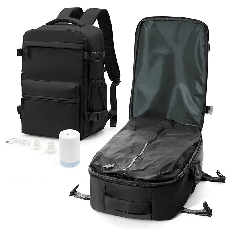 sac à dos voyage, sac à dos compression sous vide, bagage cabine low-cost, solution rangement valise, organisateur voyage compact, sac voyage ordinateur, sac à dos cabine homme femme, sac léger pour avion, gain de place sac voyage, sac à dos polyvalent voyage