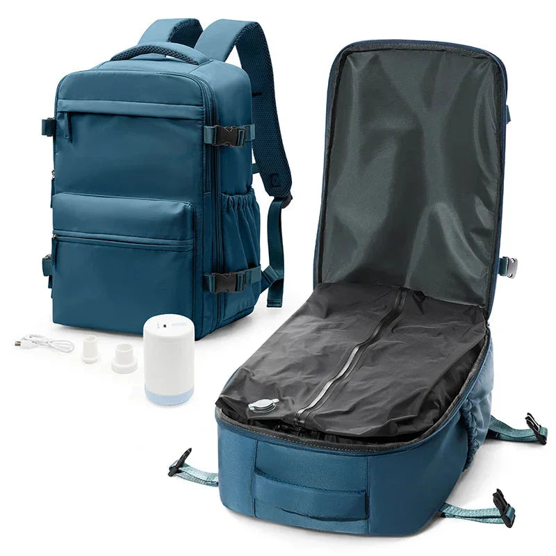 sac à dos voyage, sac à dos compression sous vide, bagage cabine low-cost, solution rangement valise, organisateur voyage compact, sac voyage ordinateur, sac à dos cabine homme femme, sac léger pour avion, gain de place sac voyage, sac à dos polyvalent voyage
