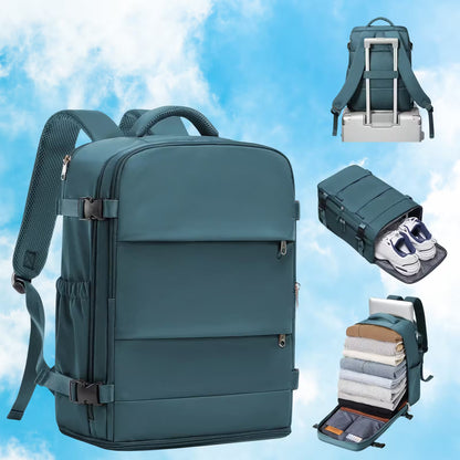 Sac à dos voyage cabine 40x30x20 Urban Fly™ utilisé comme bagage cabine avion conforme Ryanair et Wizz Air, sac à dos compact avec compartiment ordinateur portable, grande capacité 20 à 35 litres, organisation intérieure optimisée et dos confortable pour voyager sans frais supplémentaires