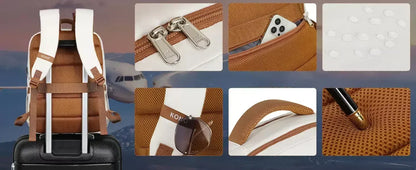 Sac a dos voyage femme cabine Ryanair léger et étanche, idéal pour transporter un ordinateur 15,6 pouces et organiser tous les accessoires