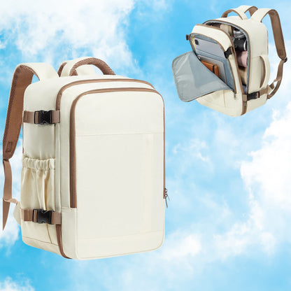 Sac a dos voyage cabine 40x30x20 Sky Biz™ utilise comme bagage cabine avion conforme Ryanair et Wizz Air, sac a dos ultra leger avec compartiment ordinateur portable 15,6 pouces, organisation interieure pratique, design geometrique moderne et confort dorsal pour voyages d’affaires et courts sejours