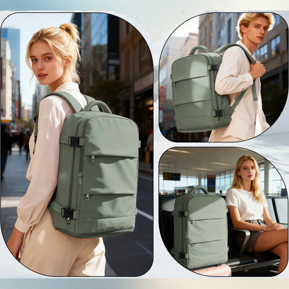 Sac à dos voyage cabine 40x30x20 Urban Fly™ utilisé comme bagage cabine avion conforme Ryanair et Wizz Air, sac à dos compact avec compartiment ordinateur portable, grande capacité 20 à 35 litres, organisation intérieure optimisée et dos confortable pour voyager sans frais supplémentaires