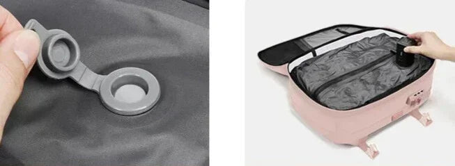 sac à dos voyage sous vide Vacupack, valve de compression, gain de place valise