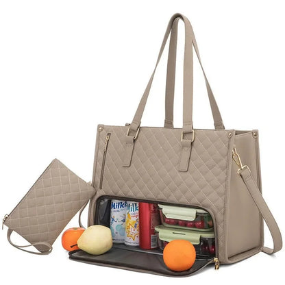 Sac a main femme cuir Gourmet Nomade™ multifonction pour repas et ordinateur sur rangementchic.com