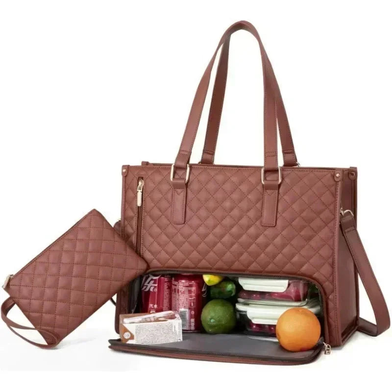 Sac a main femme cuir Gourmet Nomade™ idéal pour bureau et sorties par rangementchic.com