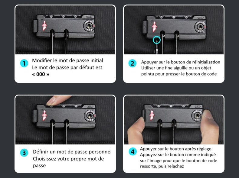 Détail des fermetures éclair dissimulées et du cadenas TSA du sac-a-dos-antivol-nomad-shield sur fond neutre.