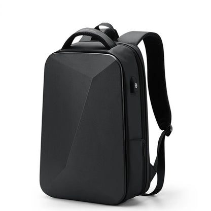 Sac-a-dos-antivol-nomad-shield, modèle Explorer Pro ouvert à 180° montrant son organisation pour ordinateur 15,6 pouces et tablette.