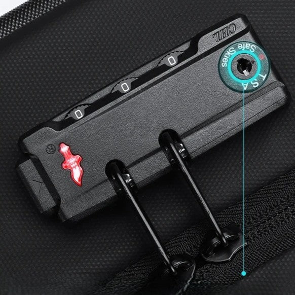 Sac-a-dos-antivol-nomad-shield, modèle Explorer Pro ouvert à 180° montrant son organisation pour ordinateur 15,6 pouces et tablette.