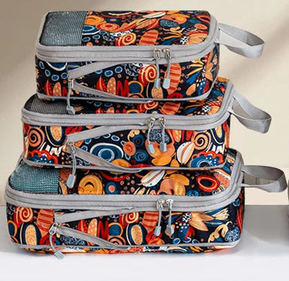 Sac de compression voyage TravelCompress Pro avec système de compression pour vêtements, solution de rangement optimisant l’espace en valise cabine et bagage soute pour voyageurs organisés