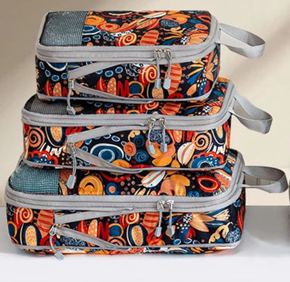 Sac de compression voyage TravelCompress Pro avec système de compression pour vêtements, solution de rangement optimisant l’espace en valise cabine et bagage soute pour voyageurs organisés
