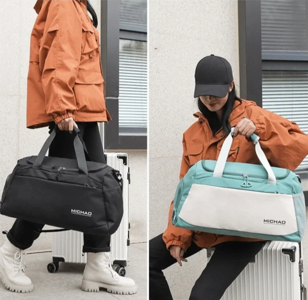 Découvrez le sac de sport femme avec compartiment étanche pour vêtements humides, idéal pour les femmes actives cherchant un sac de sport femme polyvalent pour yoga et piscine, ce sac de sport femme imperméable en polyester Oxford résistant aux intempéries offre une organisation intelligente avec séparation sèche et humide pour éviter les odeurs désagréables, parfait comme sac de sport femme grande capacité 50x27x23 cm pour week-end improvisé ou entraînement quotidien, disponible en coloris tendance comme s