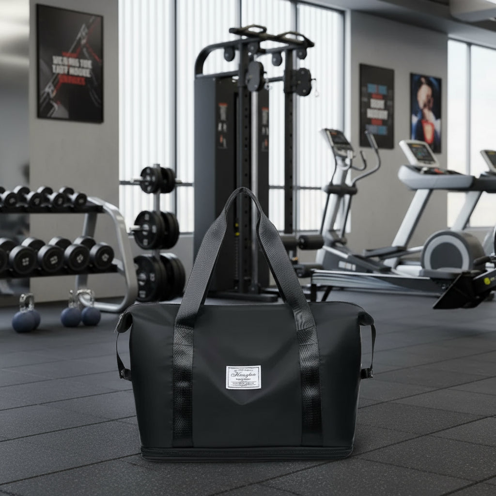 Découvrez le sac de sport femme PowerMove™ allié stylé pour activités quotidiennes actives, idéal comme sac de sport femme ultraléger imperméable en polyester résistant pour salle fitness yoga et natation, ce sac de sport femme multifonction avec compartiment sec et humide évite mélange vêtements mouillés et affaires sèches pour organisation parfaite, parfait pour sac de sport femme tote décontracté grande capacité adaptable week-end improvisé ou voyages courts de la boutique RangementChic, un sac de sport 