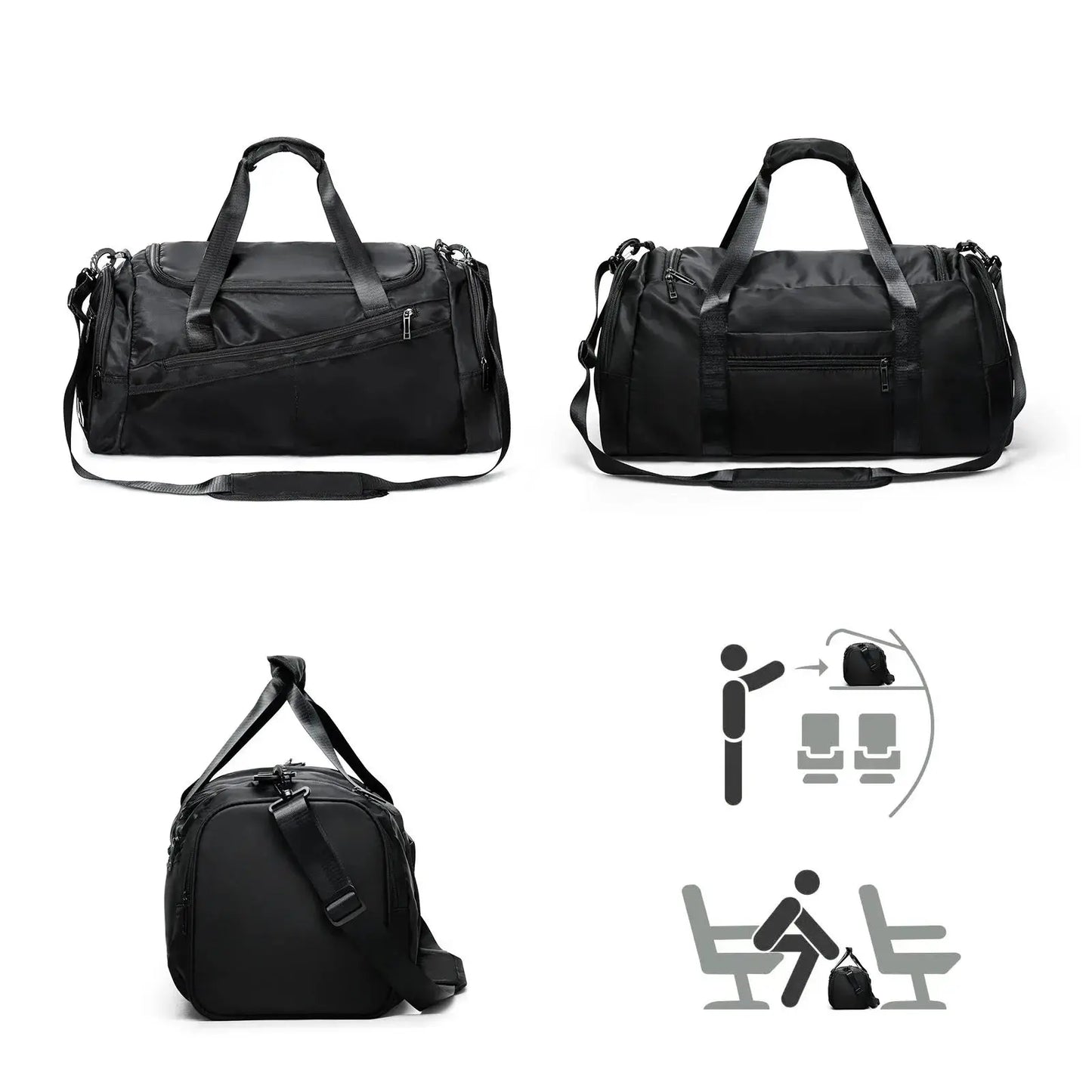 Sac de voyage 40L polyvalent sport et voyage, sac de sport gym bag léger et pliable avec compartiment chaussures séparé, sac de voyage homme femme idéal pour week-end, court séjour, long séjour, long trajet, entraînement sportif, fitness, déplacements quotidiens, bagage pratique durable en matériaux de haute qualité, sac de voyage cabine fonctionnel et résistant