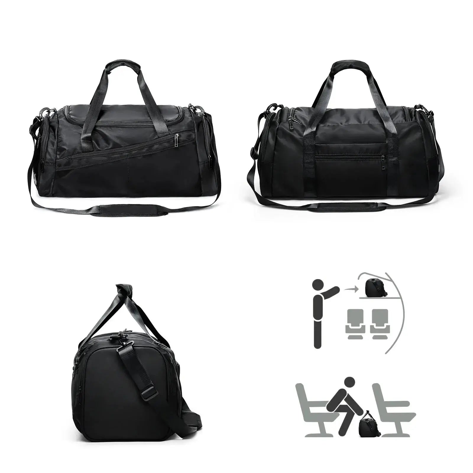 Sac de voyage 40L polyvalent sport et voyage, sac de sport gym bag léger et pliable avec compartiment chaussures séparé, sac de voyage homme femme idéal pour week-end, court séjour, long séjour, long trajet, entraînement sportif, fitness, déplacements quotidiens, bagage pratique durable en matériaux de haute qualité, sac de voyage cabine fonctionnel et résistant