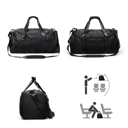 Sac de voyage 40L polyvalent sport et voyage, sac de sport gym bag léger et pliable avec compartiment chaussures séparé, sac de voyage homme femme idéal pour week-end, court séjour, long séjour, long trajet, entraînement sportif, fitness, déplacements quotidiens, bagage pratique durable en matériaux de haute qualité, sac de voyage cabine fonctionnel et résistant