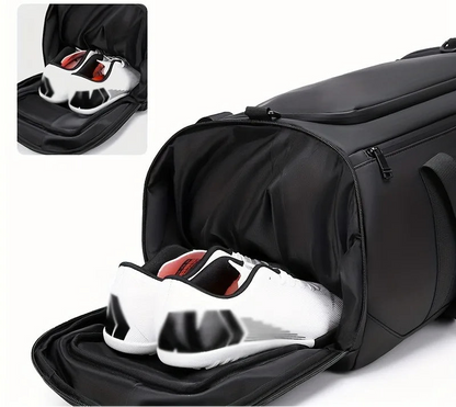 Sac de voyage grande capacité compatible bagage cabine, sac de voyage bagage à main idéal pour avion, sport et week-end, avec compartiment chaussures séparé, rangements intelligents multi-compartiments, sangle trolley pour valise, matériau PU et tissu Oxford durable, sac de voyage souple léger au style casual moderne, finitions soignées et qualité assurée pour homme et femme – Rangement Chic