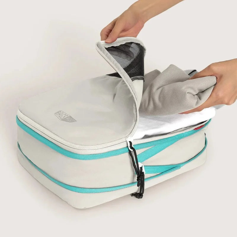 Cubes d’emballage compressibles multicolores pour valise cabine et bagage de voyage avec maille respirante et fermeture éclair premium