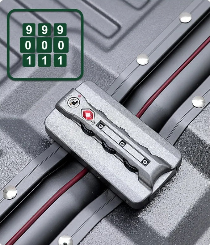 Serrure TSA à combinaison intégrée sur valise cabine pour voyager en avion en toute sécurité