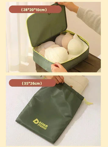 Sac organisateur de valise TravelMax 7 en tissu résistant sans produit chimique, organisateur de valise cabine étanche avec fermetures éclair renforcées pour rangement voyage optimisé