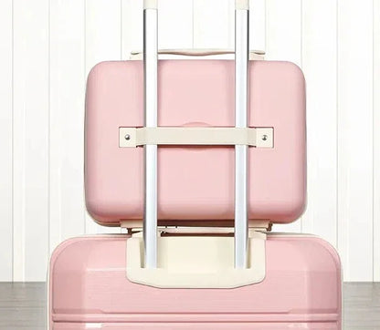 Valise cabine RangementChic ultra légère en polypropylène, ensemble 3 pièces avec serrure TSA, roues 360° et sac cosmétique – bagage cabine voyage avion