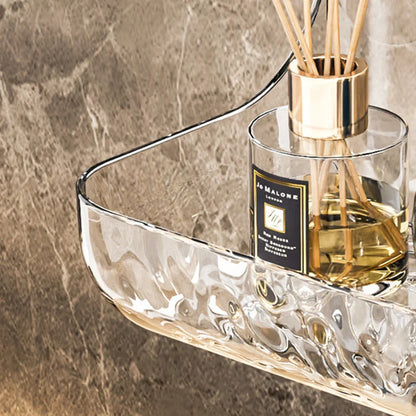 Étagère murale design LumiRack™ – élégante, sans perçage, en acrylique transparent. Sublimez salle de bain et maison avec style et praticité.