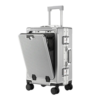 Valise cabine 20 pouces AirFrame Pro couleur argent, compacte et conforme cabine avion