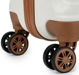 Valise cabine légère 55 cm compatible avion, ensemble de bagages rigides ABS avec trousse de beauté et sac de voyage – bagage à main approuvé par les compagnies aériennes, valise cabine à 4 roues pivotantes, idéale pour voyages en avion, week-end et déplacements