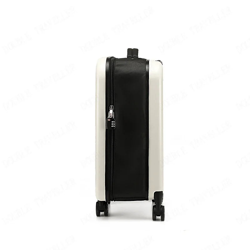 Valise cabine FlexRoll 20 pouces à roulettes pliable, bagage cabine léger de voyage en ABS et PC haute résistance, valise cabine à roulette pliable avec structure renforcée, capacité 45 litres extensible, épaisseur pliée 9 cm et extension jusqu’à 23 cm, valise de voyage compacte avec roues 360 degrés silencieuses, trolley cabine maniable et stable, verrouillage sécurisé par mot de passe, small cabin trolley case idéal avion, carry on luggage 20 inch conforme bagage cabine, valise cabine moderne pour city
