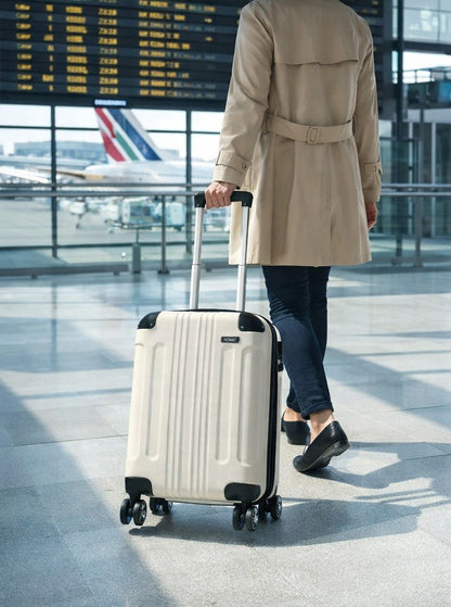 Valise cabine rigide avec quatre roues multidirectionnelles, bagage cabine parfait pour week-end et city trip en avion