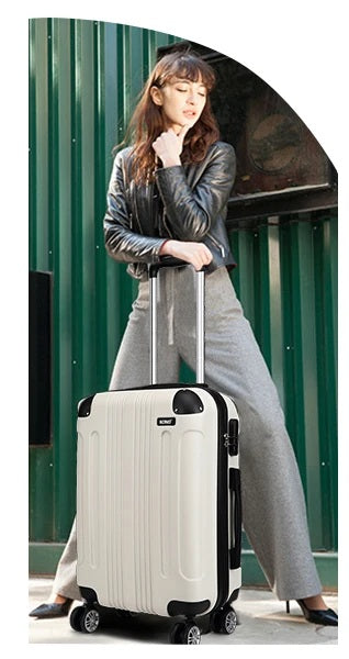 Valise cabine rigide avec quatre roues multidirectionnelles, bagage cabine parfait pour week-end et city trip en avion