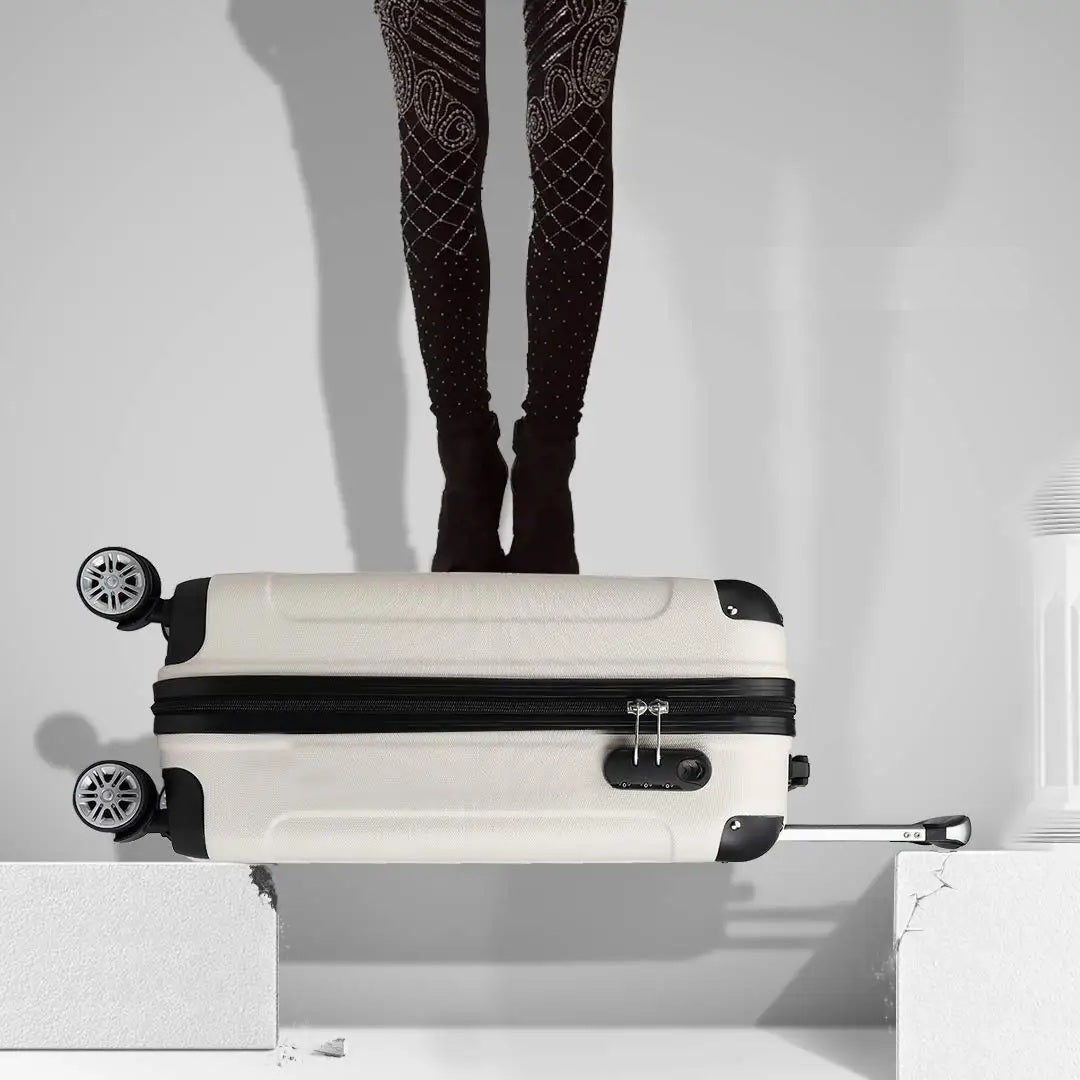 Valise cabine rigide avec quatre roues multidirectionnelles, bagage cabine parfait pour week-end et city trip en avion