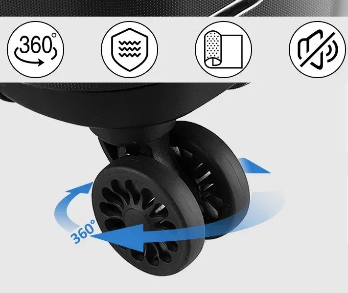 Valise cabine RangementChic en polypropylène PP ultra résistant avec serrure TSA, fermeture éclair YKK, roues double 360°, design léger 2,4 kg, capacité 38 L, format 55x40x20 cm, idéale comme bagage cabine avion, coque rigide anti-rayure, valise de voyage durable et élégante pour déplacements courts et longs