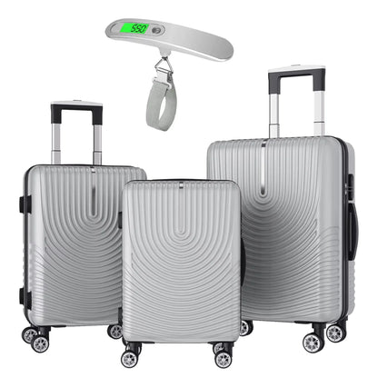 Ensemble valise cabine rigide TrioTravel™ RangementChic avec serrure TSA, roues 360° et formats 20, 24 et 28 pouces, idéal comme bagage cabine et set de voyage durable et léger.