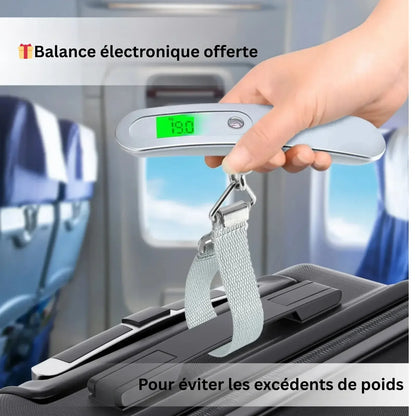 Ensemble valise cabine rigide TrioTravel™ RangementChic avec serrure TSA, roues 360° et formats 20, 24 et 28 pouces, idéal comme bagage cabine et set de voyage durable et léger.