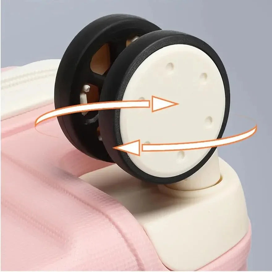 Valise cabine RangementChic ultra légère en polypropylène, ensemble 3 pièces avec serrure TSA, roues 360° et sac cosmétique – bagage cabine voyage avion