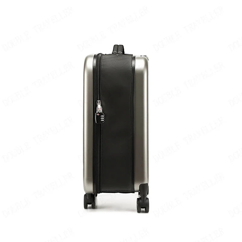 Valise cabine FlexRoll 20 pouces à roulettes pliable, bagage cabine léger de voyage en ABS et PC haute résistance, valise cabine à roulette pliable avec structure renforcée, capacité 45 litres extensible, épaisseur pliée 9 cm et extension jusqu’à 23 cm, valise de voyage compacte avec roues 360 degrés silencieuses, trolley cabine maniable et stable, verrouillage sécurisé par mot de passe, small cabin trolley case idéal avion, carry on luggage 20 inch conforme bagage cabine, valise cabine moderne pour city
