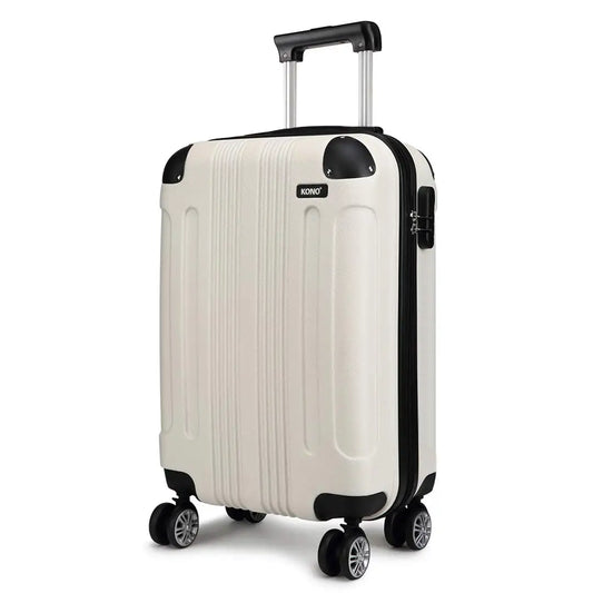 Valise cabine rigide avec quatre roues multidirectionnelles, bagage cabine parfait pour week-end et city trip en avion
