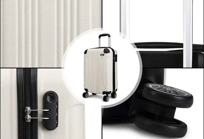 Valise cabine rigide avec quatre roues multidirectionnelles, bagage cabine parfait pour week-end et city trip en avion