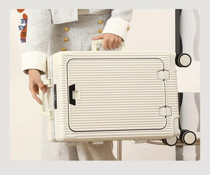 Valise cabine 20 pouces à ouverture frontale avec cadre aluminium et port USB | AirFrame Pro™