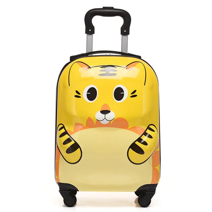 valise enfant 18 pouces a roulettes en abs coque rigide bagage enfant cabine theme animal 3d mignon pour voyage enfant vacances etudiant