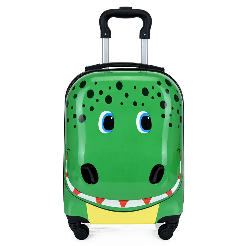 valise enfant 18 pouces a roulettes en abs coque rigide bagage enfant cabine theme animal 3d mignon pour voyage enfant vacances etudiant