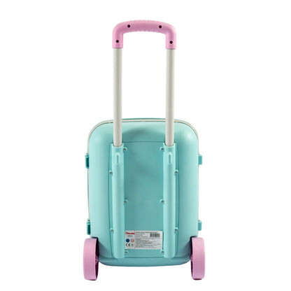 Valise enfant JuniorVoyage™ légère et résistante, valise de voyage pour enfant avec 2 roues solides, poignée ergonomique confortable, design coloré rose menthe, valise enfant certifiée CE EN71, bagage enfant durable anti-rayures, valise enfant pour vacances, week-end, avion et train, valise enfant pratique pour vêtements jouets et livres, valise roulante enfant idéale pour filles et garçons, valise voyage enfant premium ergonomique et sécurisée