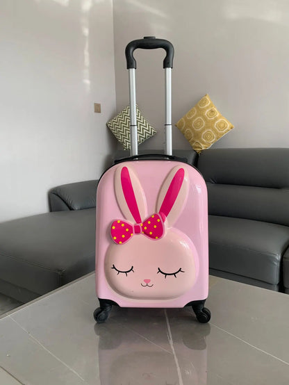valise enfant 18 pouces a roulettes en abs coque rigide bagage enfant cabine theme animal 3d mignon pour voyage enfant vacances etudiant