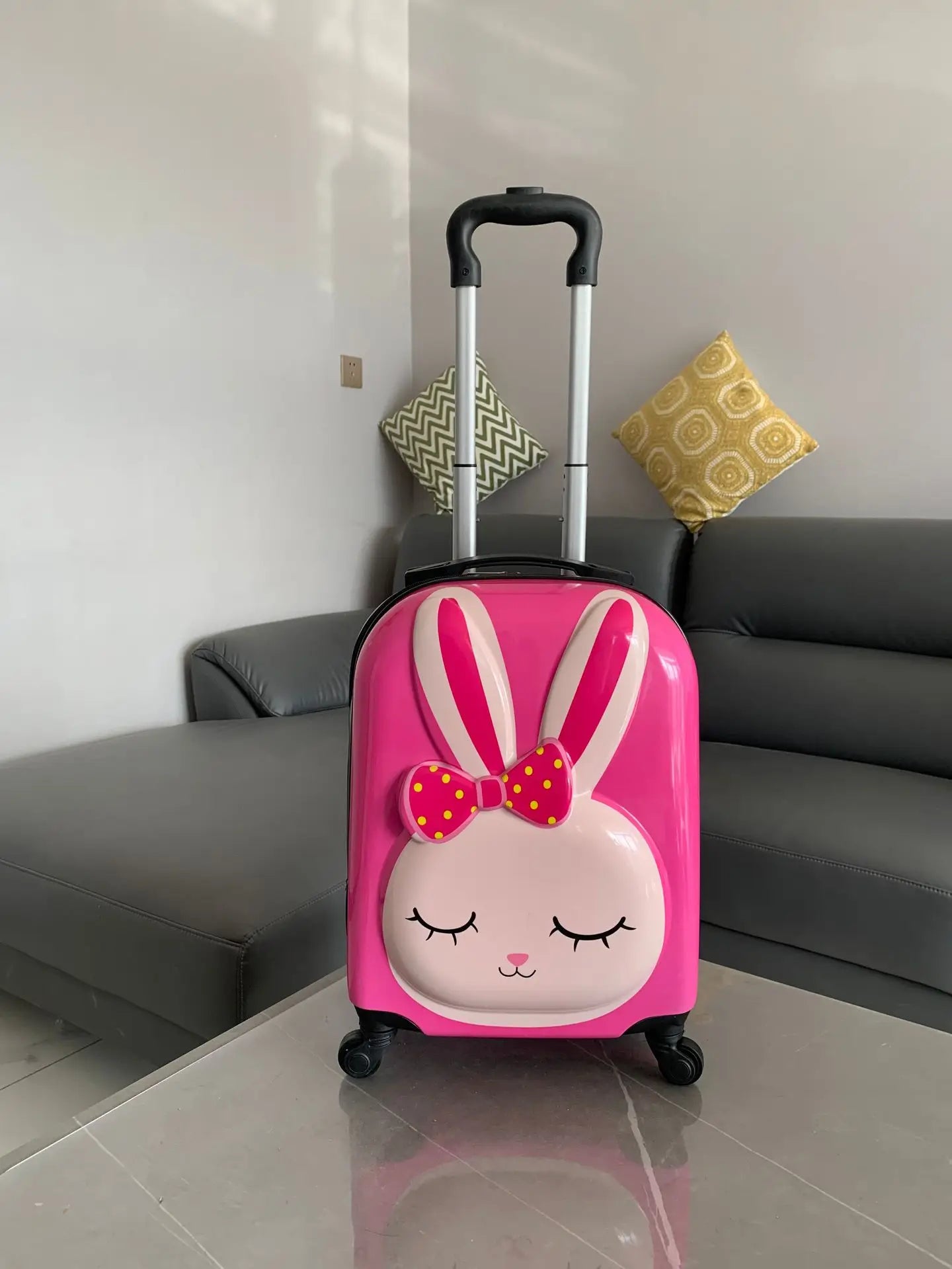 valise enfant 18 pouces a roulettes en abs coque rigide bagage enfant cabine theme animal 3d mignon pour voyage enfant vacances etudiant