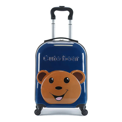 valise enfant 18 pouces a roulettes en abs coque rigide bagage enfant cabine theme animal 3d mignon pour voyage enfant vacances etudiant