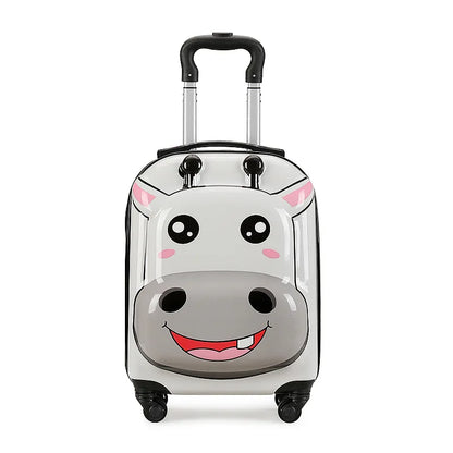 valise enfant 18 pouces a roulettes en abs coque rigide bagage enfant cabine theme animal 3d mignon pour voyage enfant vacances etudiant