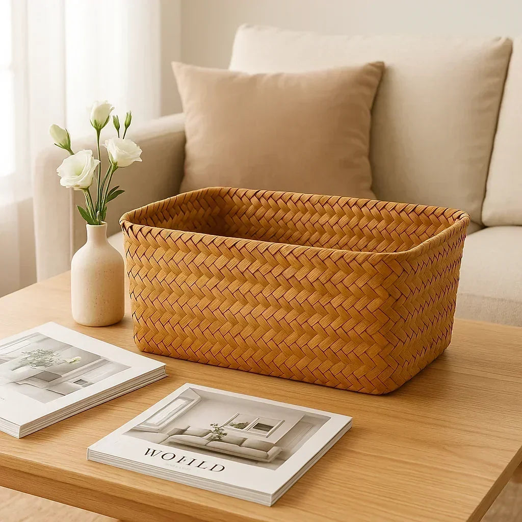 panier en osier, panier osier rangement bureau, corbeille vannerie naturelle, panier jonc de mer deco, solution rangement osier bureau, panier en osier pour cosmétiques, corbeille osier durable, vannerie pour organisation, panier osier cadeau original, rangement en jonc de mer